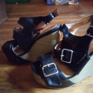 Wedge Sandals Black 6